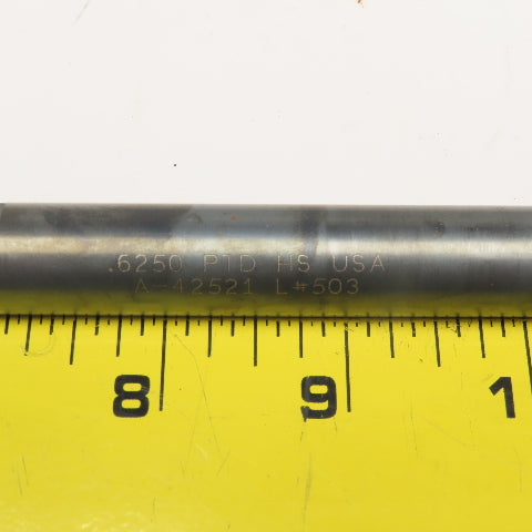 Precision Twist Drill 7477503 .625 Twist Drill Carbide 2 Flute 6" OAL