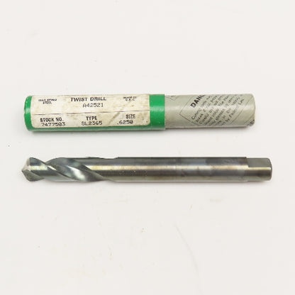 Precision Twist Drill 7477503 .625 Twist Drill Carbide 2 Flute 6" OAL