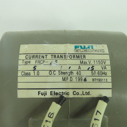 Fuji FRCP-15 Current Transformer 1150V Max .5VA Class 1 50/60Hz