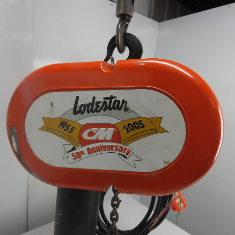 CM Model L 1 Ton 2000LB Electric Chain Hoist 15' Lift 16FPM 230/480V 3Ph 1HP