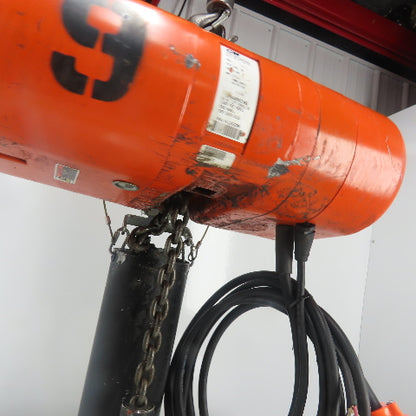 CM Model L 1 Ton 2000LB Electric Chain Hoist 15' Lift 16FPM 230/480V 3Ph 1HP