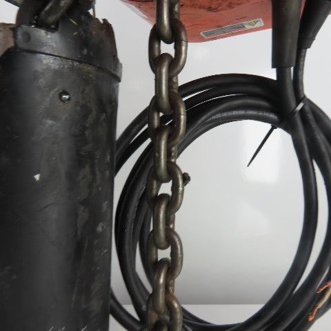 CM Model L 1 Ton 2000LB Electric Chain Hoist 15' Lift 16FPM 230/480V 3Ph 1HP
