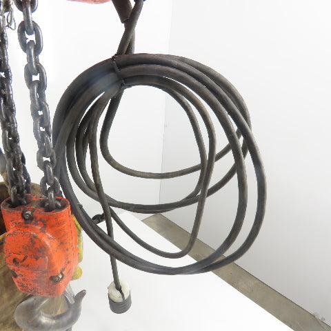 CM Model R 2 Ton 4000LB Electric Chain Hoist 20' Lift 8FPM 240/480V 3Ph 1HP
