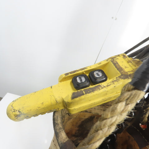 CM Model R 2 Ton 4000LB Electric Chain Hoist 20' Lift 8FPM 240/480V 3Ph 1HP