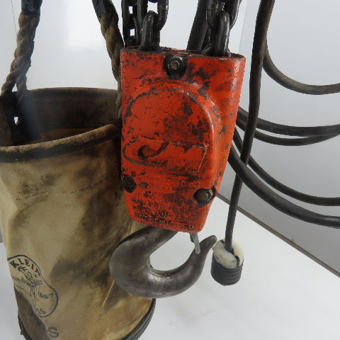 CM Model R 2 Ton 4000LB Electric Chain Hoist 20' Lift 8FPM 240/480V 3Ph 1HP