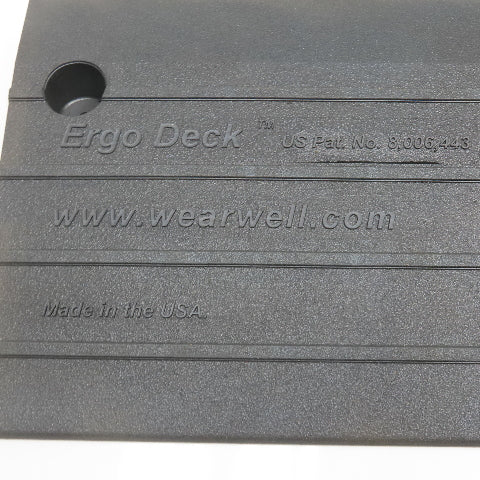 Wearwell Ergo Deck Interlocking Anti Fatigue Floor Mat Male Ramp Edging Lot/23