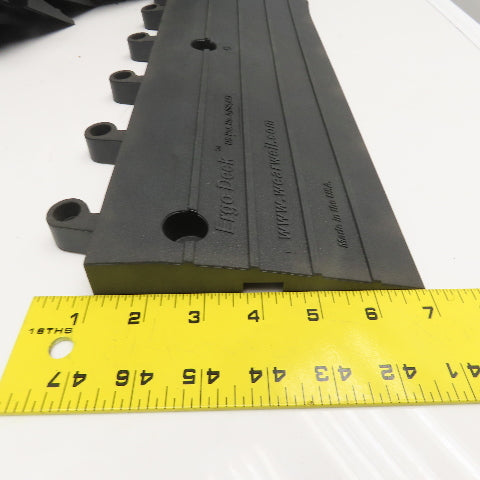 Wearwell Ergo Deck Interlocking Anti Fatigue Floor Mat Male Ramp Edging Lot/23