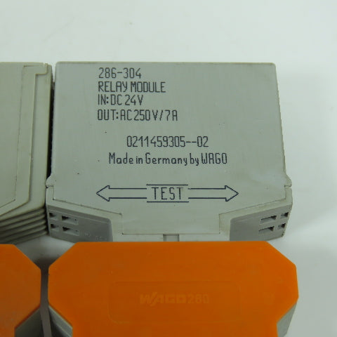 Wago 286/304 Power Relay Module 24VDC 250V 7A Lot Of 6