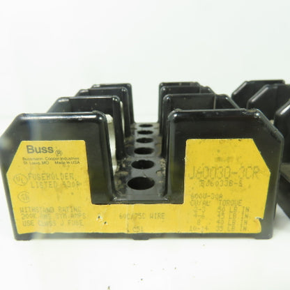 Buss J60030-3CR 3-Pole Fuseholder Fuse Block 600V 30A Lot Of 4