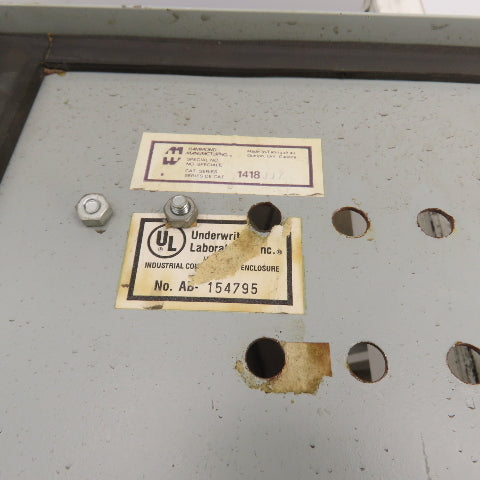 Hammond 1418JJ7 24" x 24" x 7" Electrical Enclosure W/Backplate & Hinged Door