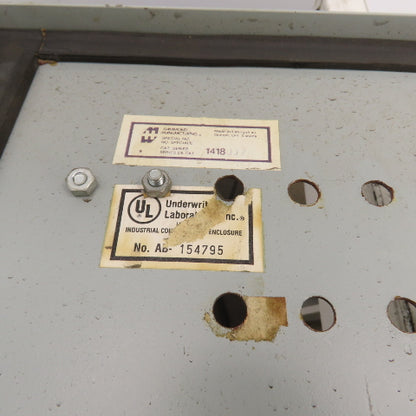 Hammond 1418JJ7 24" x 24" x 7" Electrical Enclosure W/Backplate & Hinged Door