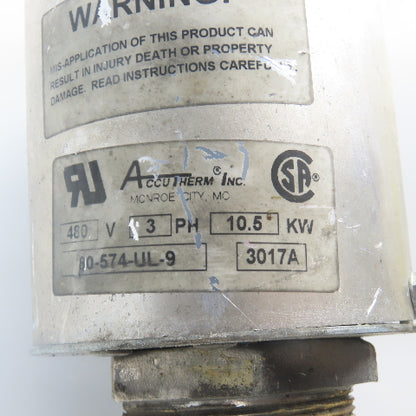 Accutherm 80-574-UL-9 10.5KW 2" NPT Screw Plug Immersion Heater 480V 3PH
