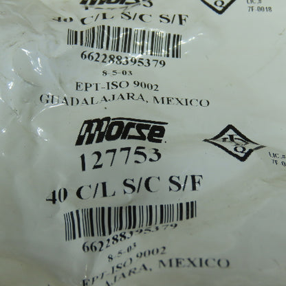 Morse 127753 40 C/L S/C S/F ANSI # 40 Single Strand Roller Chain Link Lot Of 60