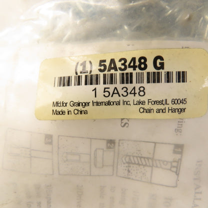 Grainger 5A348G 15' Long Steel Wheel Chock Chain and Anchor Kit Lot Of 4