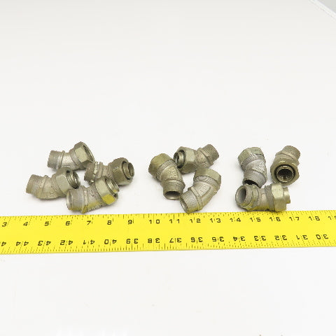 3/4" Liquid Tight Flexible Metal Conduit Elbow 45° Lot Of 10