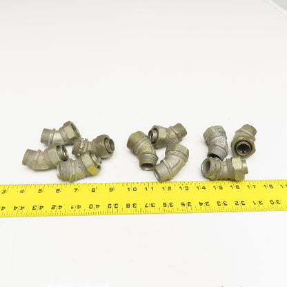 3/4" Liquid Tight Flexible Metal Conduit Elbow 45° Lot Of 10