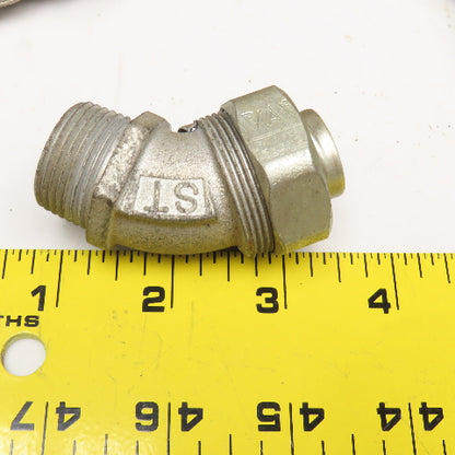 3/4" Liquid Tight Flexible Metal Conduit Elbow 45° Lot Of 10