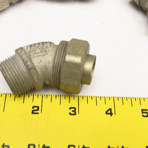 3/4" Liquid Tight Flexible Metal Conduit Elbow 45° Lot Of 10