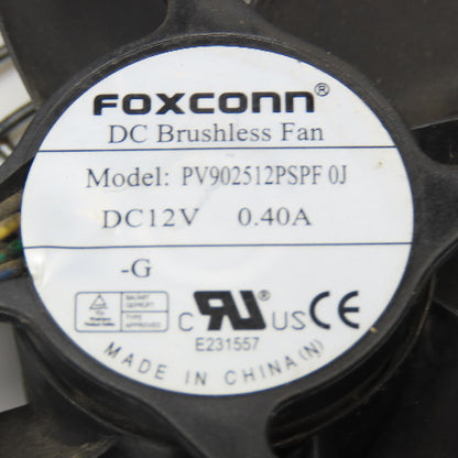 Foxconn PV902512PSPF 12VDC Cabinet Cooling Fan