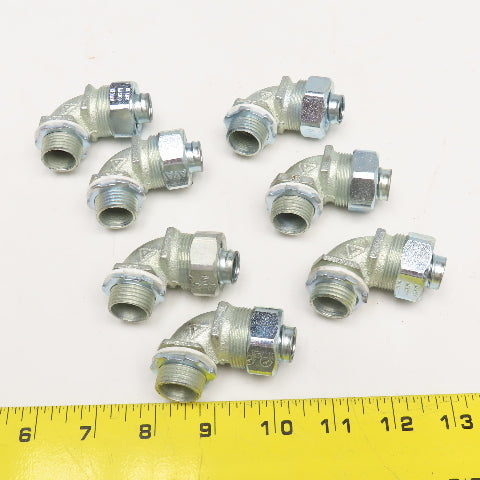 Appleton 1/2" Liquid Tight Flexible Metal Conduit Elbow 90° Lot Of 7