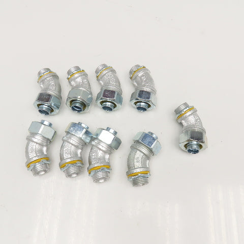 Crouse Hinds 1/2" Liquid Tight Flexible Metal Conduit Elbow 45° Lot Of 9