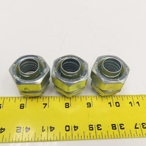Crouse Hinds 3/4" Liquid Tight Conduit Straight Box Connector Lot Of 3