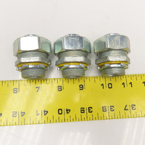 Crouse Hinds 3/4" Liquid Tight Conduit Straight Box Connector Lot Of 3