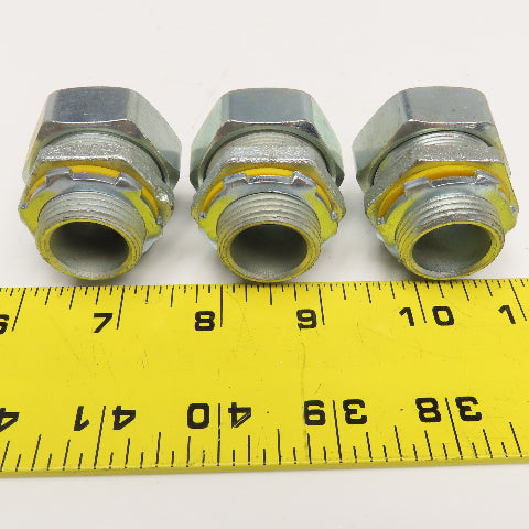 Crouse Hinds 3/4" Liquid Tight Conduit Straight Box Connector Lot Of 3