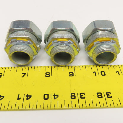 Crouse Hinds 3/4" Liquid Tight Conduit Straight Box Connector Lot Of 3