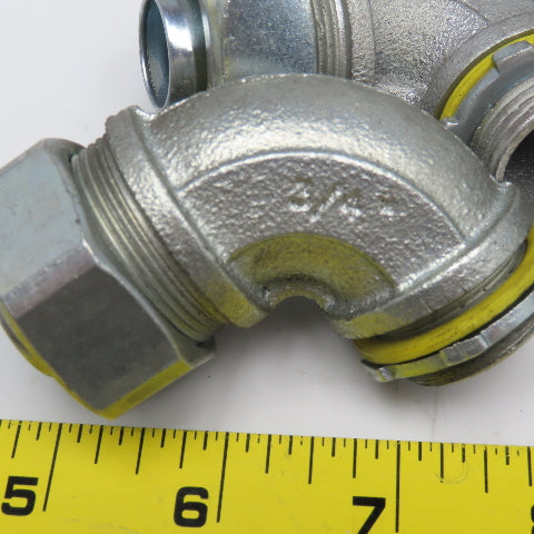 Crouse Hinds 3/4" Liquid Tight Conduit Elbow 90° Lot Of 4