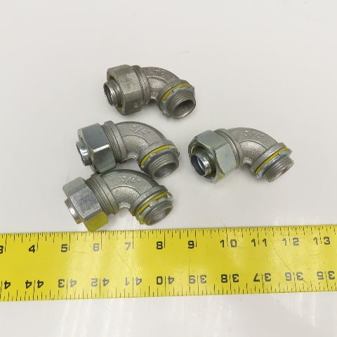 Crouse Hinds 3/4" Liquid Tight Conduit Elbow 90° Lot Of 4