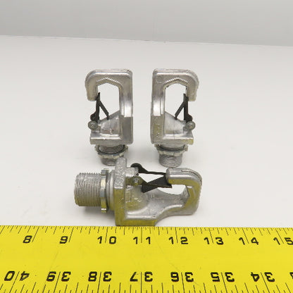 3/4" HID Fixture Hanger Safety Hook Cast Aluminum Lot Of 3