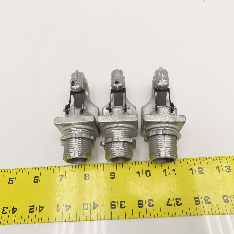 3/4" HID Fixture Hanger Safety Hook Cast Aluminum Lot Of 3