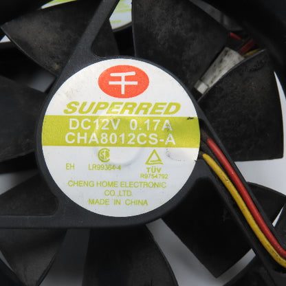 Cheng Home Electronic CHA8012CS-A Superred 12VDC Cabinet Cooling Fan Lot Of 5