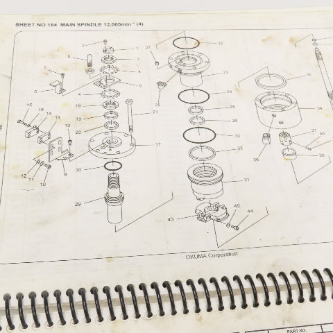 Okuma MX-45VAE P-K601-004-E Machine Parts Book