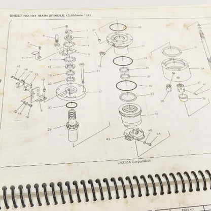 Okuma MX-45VAE P-K601-004-E Machine Parts Book