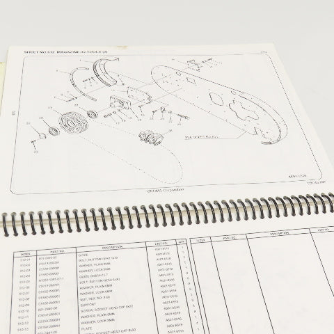 Okuma MX-45VAE P-K601-004-E Machine Parts Book