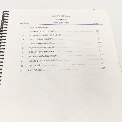 Okuma MX-45VAE P-K601-004-E Machine Parts Book