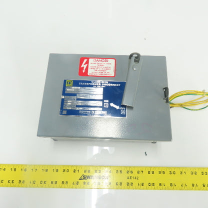 Square D SK5271N Class 9070 Transformer Disconnect Combo Pri 230/460 Sec 115V