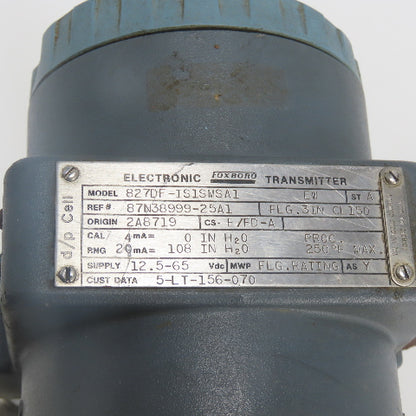 Foxboro 827DF-IS1SMSA1 Electronic Pressure Transmitter W/ Ideal B0141AC