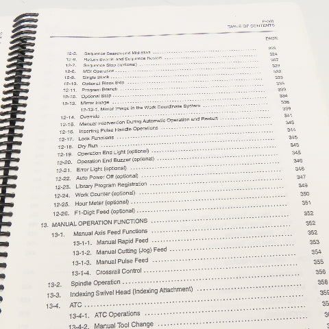 Okuma OSP7000M OSP700M 3750-E-R2 Operational Manual