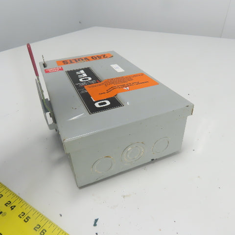 GE General Electric TG3221 30A 240V AC/DC Fusible Safety Disconnect Switch