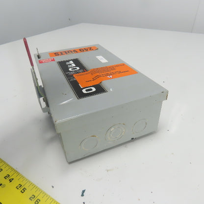 GE General Electric TG3221 30A 240V AC/DC Fusible Safety Disconnect Switch