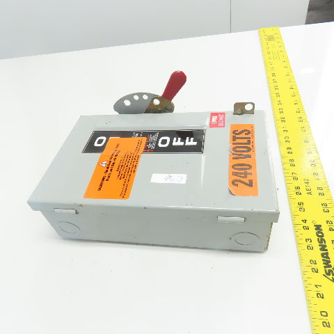 GE General Electric TG3221 30A 240V AC/DC Fusible Safety Disconnect Switch