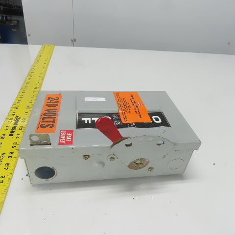 GE General Electric TG3221 30A 240V AC/DC Fusible Safety Disconnect Switch
