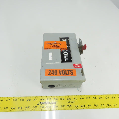 GE General Electric TG3221 30A 240V AC/DC Fusible Safety Disconnect Switch