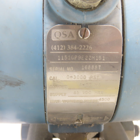 Rosemount 1151GP9E22M1B1 Pressure Transmitter 0-3000PSI 45VDC 4-20mA