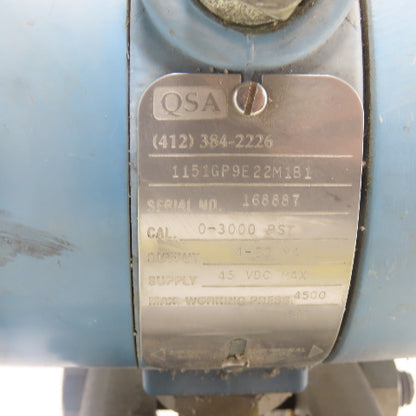 Rosemount 1151GP9E22M1B1 Pressure Transmitter 0-3000PSI 45VDC 4-20mA