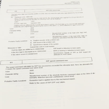 Okuma OSP7000M OSP700M 3789-E-R2 Alarm & Error Lost Manual 3rd Edition