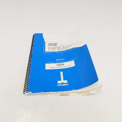 Okuma OSP7000M OSP700M 3807-E-R2 Maintenance Manual